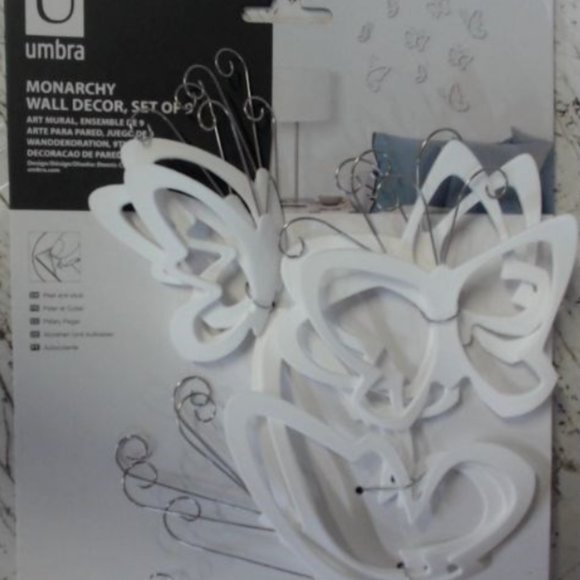 Butterflies Monarchy Wall Decor Set of 9 New - Picture 3 of 4